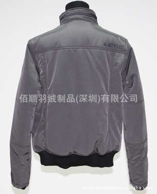 【真牛皮拼接多口袋保暖棉衣外貿服裝工廠生產批發供應來樣訂做116】價格,廠家,圖片,服裝加工,佰順羽絨制品(深圳)-